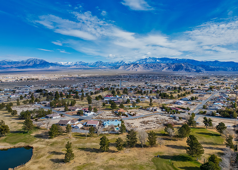 aerial view of Pahrump, NV